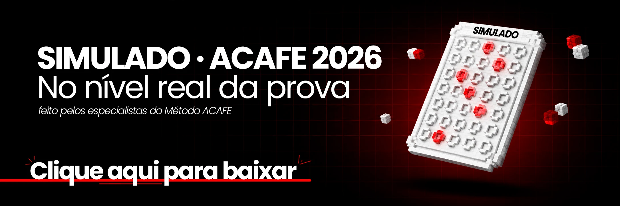 Baixar o simulado ACAFE 2026 no nível real da prova
