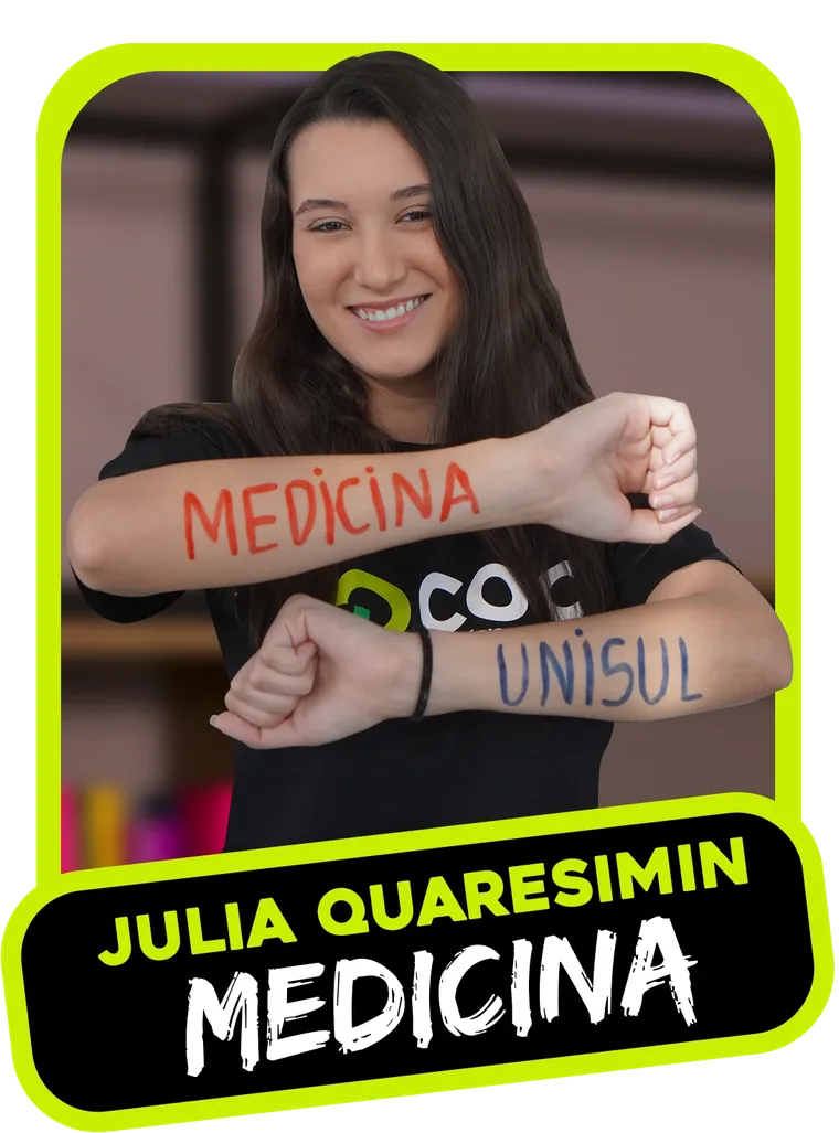 Aprovado: Julia Quaresimin, Medicina