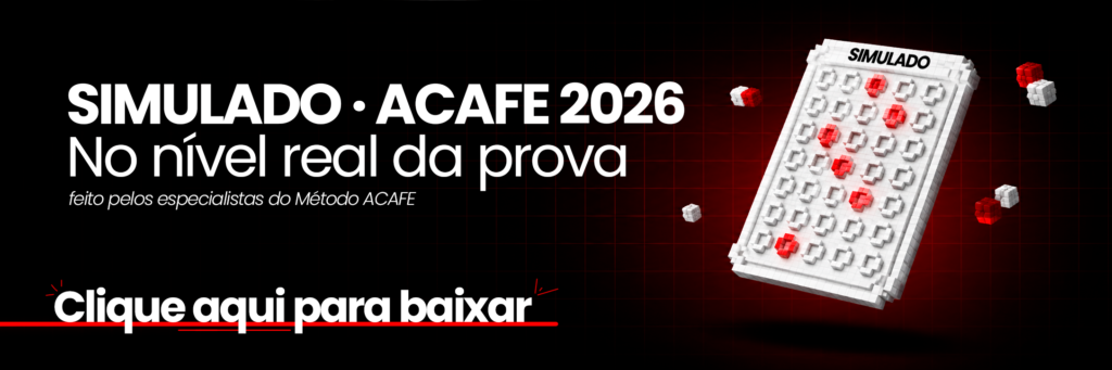 Simulado ACAFE 2026 no nível real da prova